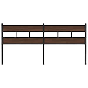 vidaXL Tăblie de pat, stejar maro, 190 cm, lemn prelucrat și oțel