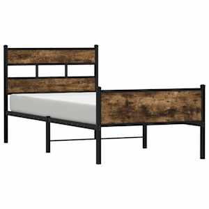 Rám postele bez matrace kouřový dub 75x190 cm kompozitní dřevo - obrázek 2