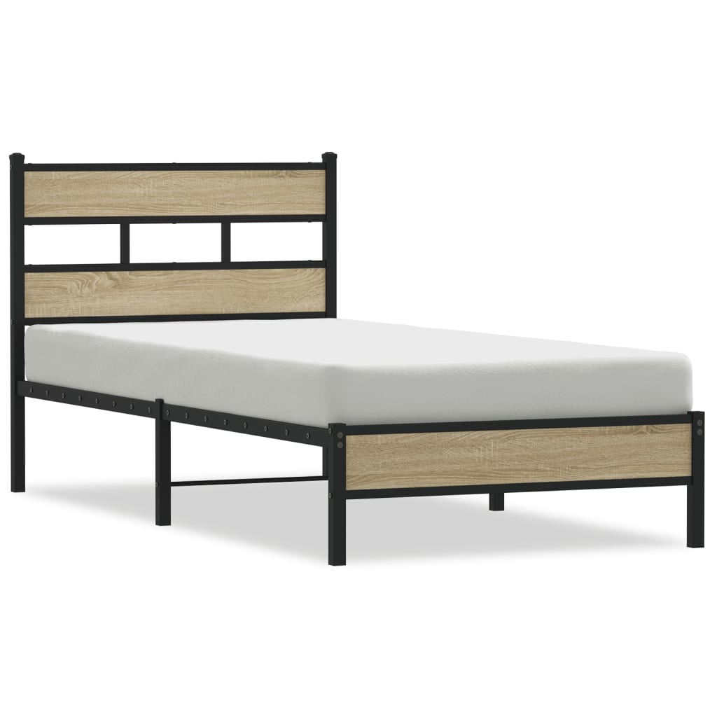 vidaXL Rám postele bez matrace dub sonoma 100x200 cm kompozitní dřevo