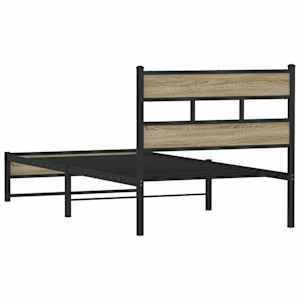 Kovový rám postele bez matrace dub sonoma 107 x 203 cm - obrázek 6