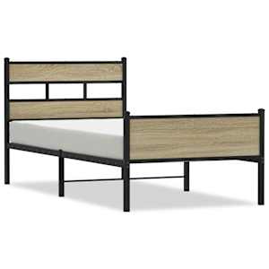 Rám postele bez matrace dub sonoma 90 x 190 cm kompozitní dřevo - obrázek 2