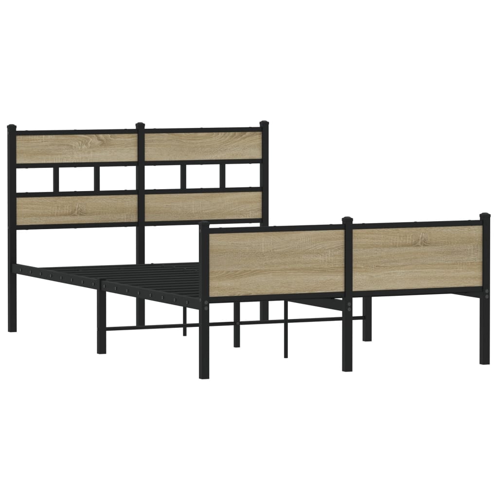 vidaXL Bedframe zonder matras hout sonoma eikenkleurig 120x190 cm afbeelding