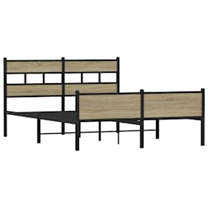 Rám postele bez matrace dub sonoma 137x190 cm kompozitní dřevo - obrázek 3