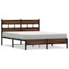 vidaXL voodiraam ilma madratsita pruun tamm 150x200 cm tehispuit