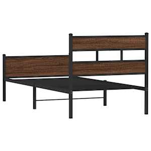 Rám postele bez matrace hnědý dub 100 x 200 cm kompozitní dřevo - obrázek 6