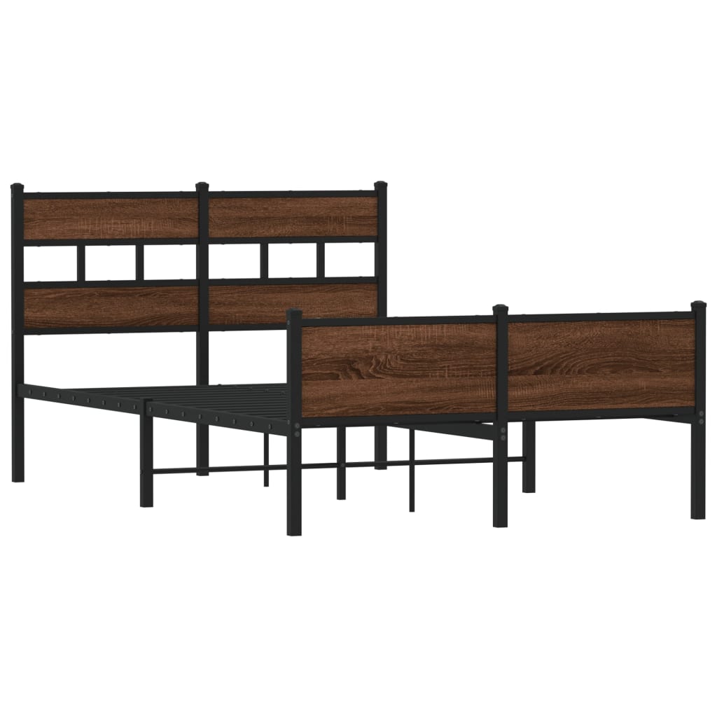 vidaXL Bedframe zonder matras bewerkt hout bruin eikenkleur 120x200 cm afbeelding