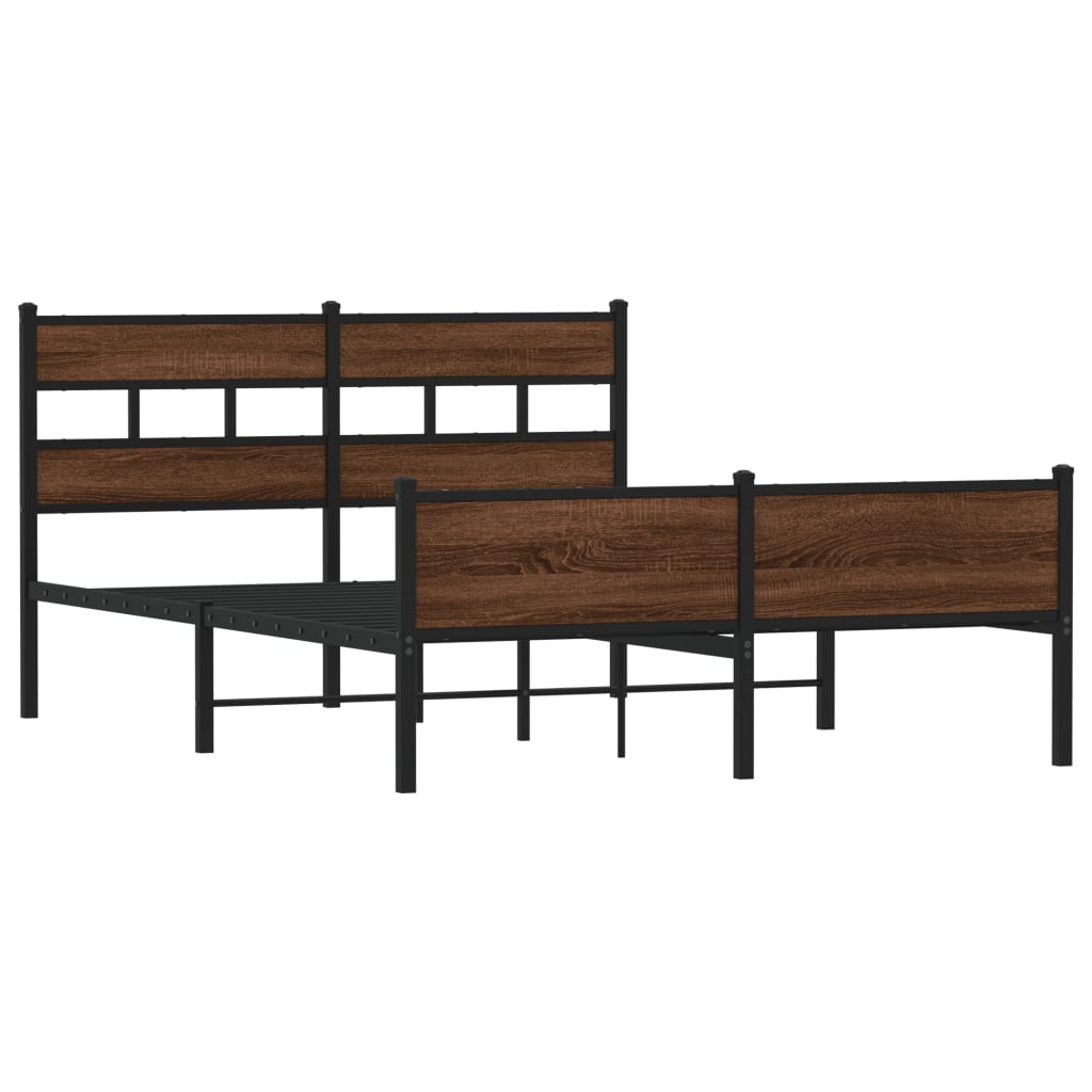 vidaXL Bedframe zonder matras bewerkt hout bruin eikenkleur 140x200 cm afbeelding