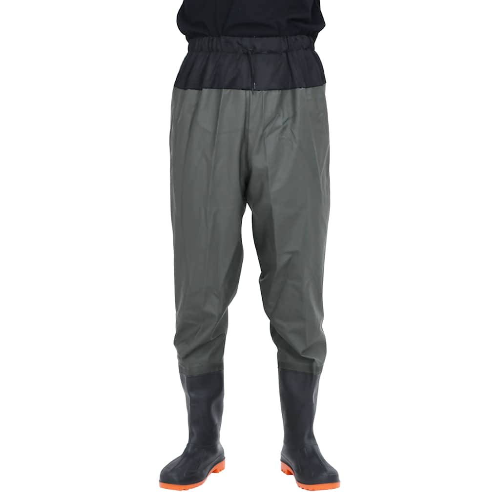 vidaXL Pantaloni cu talie înaltă cu cizme, verde închis, mărimea 38