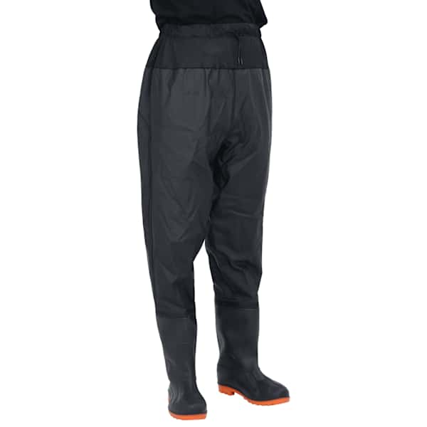 vidaXL waist waders koos saabastega, must, suurus 38