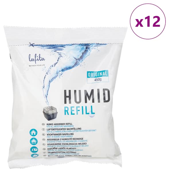 vidaXL Lafita Moisture Absorber T&auml;itet&auml;ited 12 tk 450 g