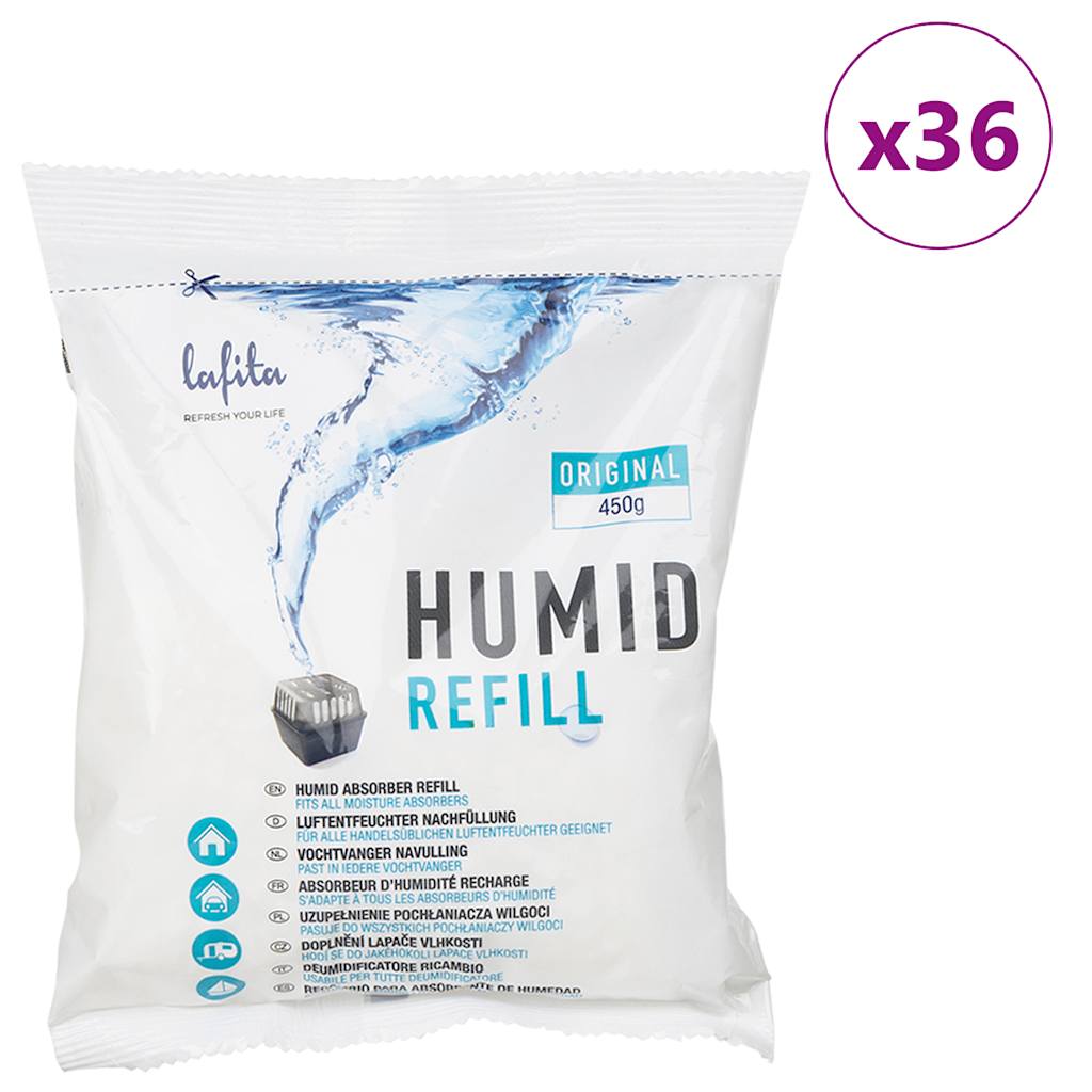 vidaXL Nachfüllung für Luftentfeuchter 36 Stk. 450 g