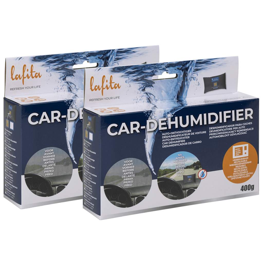 vidaXL Dezumidificatoare auto reutilizabile 2 buc 400 g