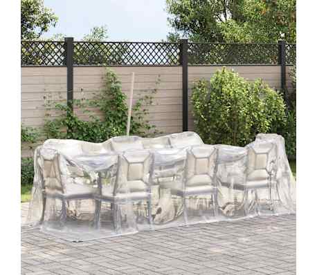 vidaXL Prelata transparenta cu ochiuri 2x6 m polietilena