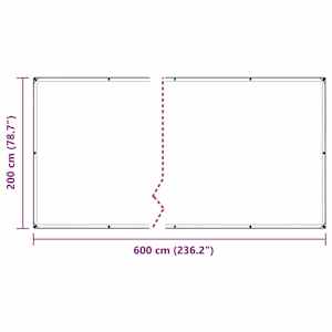Čirá plachta s oky 2x6 m polyethylen - obrázek 10