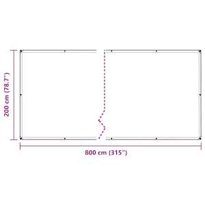 Čirá plachta s oky 2x8 m polyethylen - obrázek 10