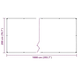 Čirá plachta s oky 2x10 m polyethylen - obrázek 10