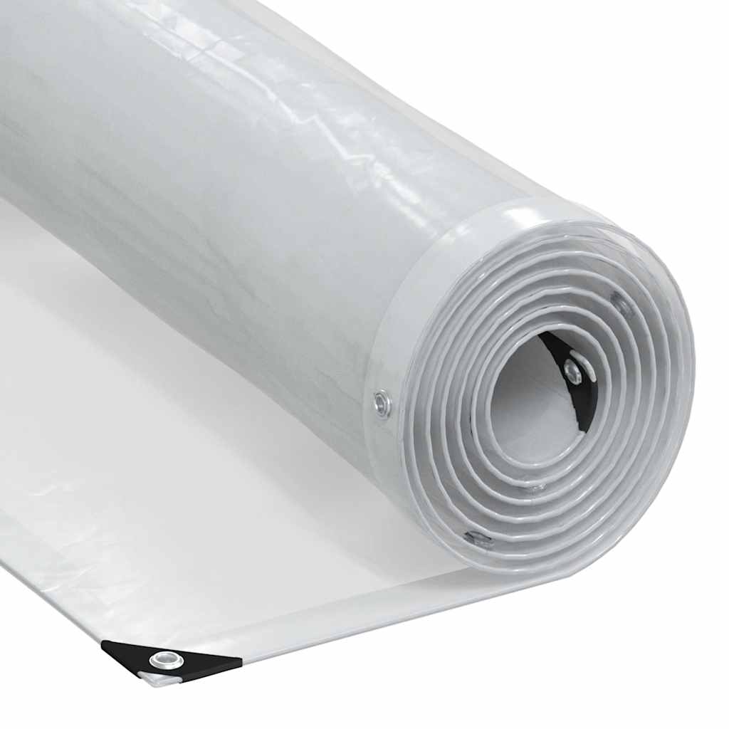 vidaXL Čirá plachta s oky 2x12 m polyethylen