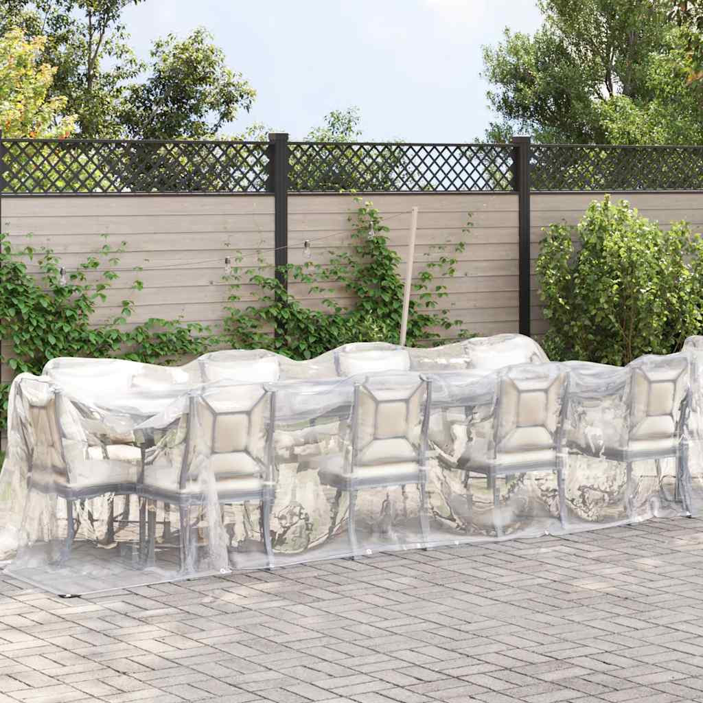 vidaXL Prelata transparenta cu ochiuri 2x12 m polietilena
