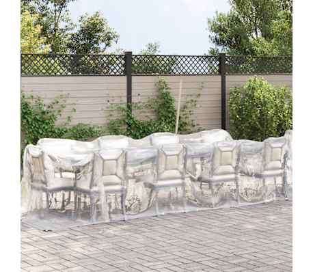 vidaXL Doorzichtig zeildoek met zeilringen 2x12 m polyethyleen