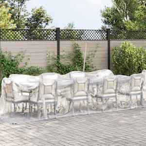 vidaXL Doorzichtig zeildoek met zeilringen 2x12 m polyethyleen