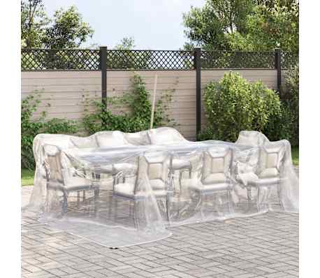 vidaXL Prelata transparenta cu ochiuri 4x5 m polietilena