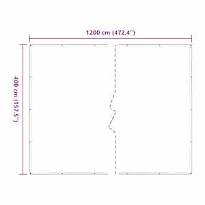 Čirá plachta s oky 4x12 m polyethylen - obrázek 10