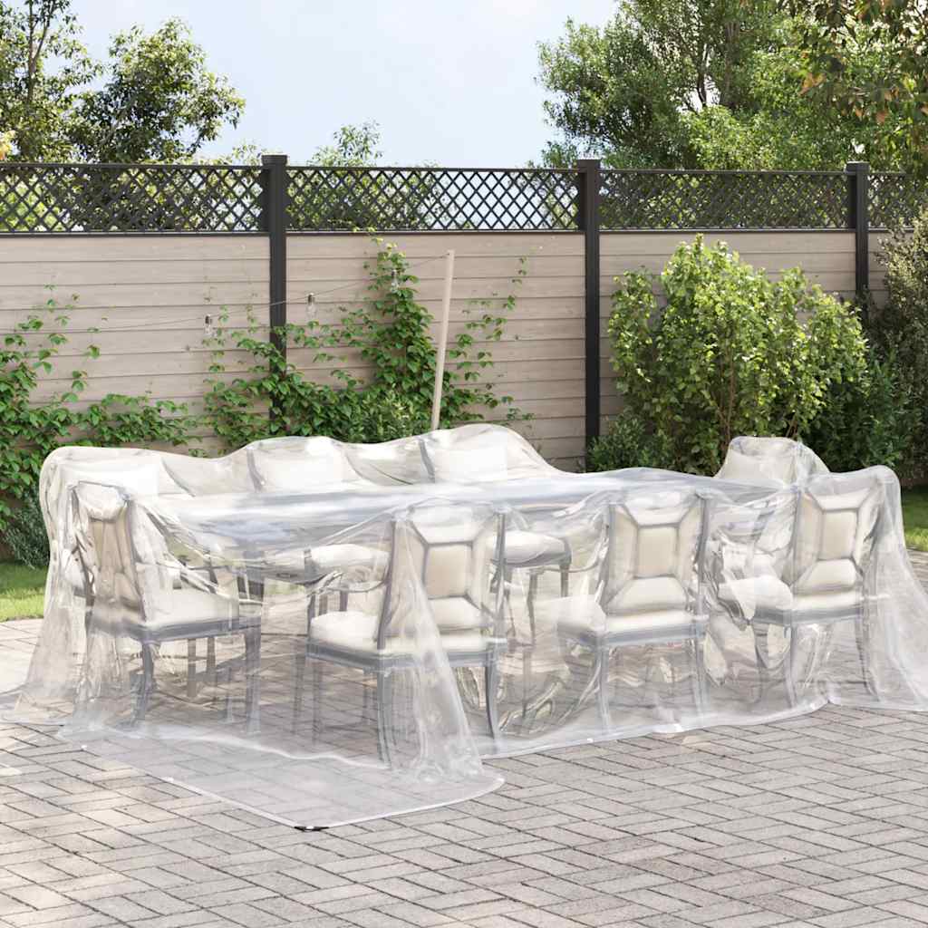vidaXL Doorzichtig zeildoek met zeilringen 5x5 m polyethyleen afbeelding