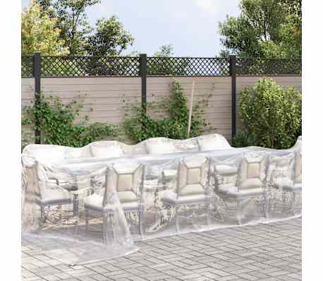 vidaXL Prelata transparenta cu ochiuri 5x8 m polietilena