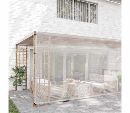 vidaXL Przezroczysta plandeka z oczkami 5x10 m Polietylen