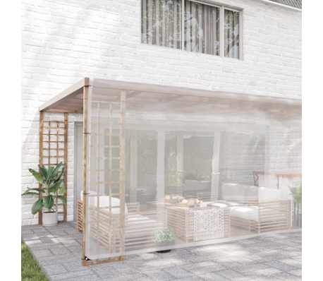 vidaXL Encerado transparente com ilh&oacute;s 5x12 m Polietileno