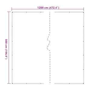 Čirá plachta s oky 5x12 m polyethylen - obrázek 10