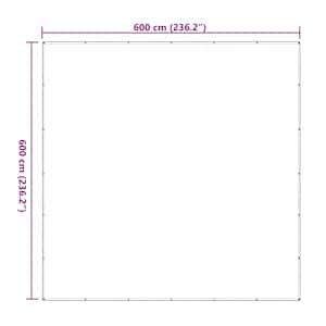 Čirá plachta s oky 6x6 m polyethylen - obrázek 10