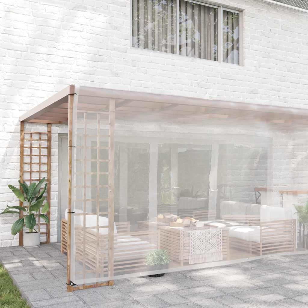 vidaXL Prelata transparenta cu ochiuri 6x10 m polietilena