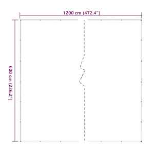 Čirá plachta s oky 6x12 m polyethylen - obrázek 10