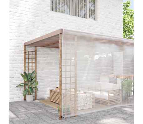 vidaXL Encerado transparente com ilh&oacute;s 8x8 m Polietileno