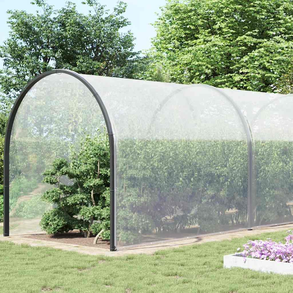 vidaXL Doorzichtig zeildoek met zeilringen 10x10 m polyethyleen afbeelding