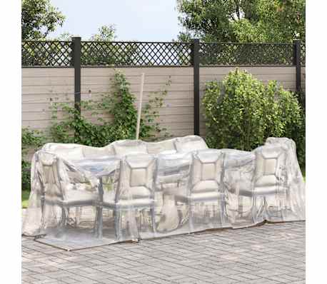 vidaXL Doorzichtig zeildoek met zeilringen 2x6 m polyethyleen