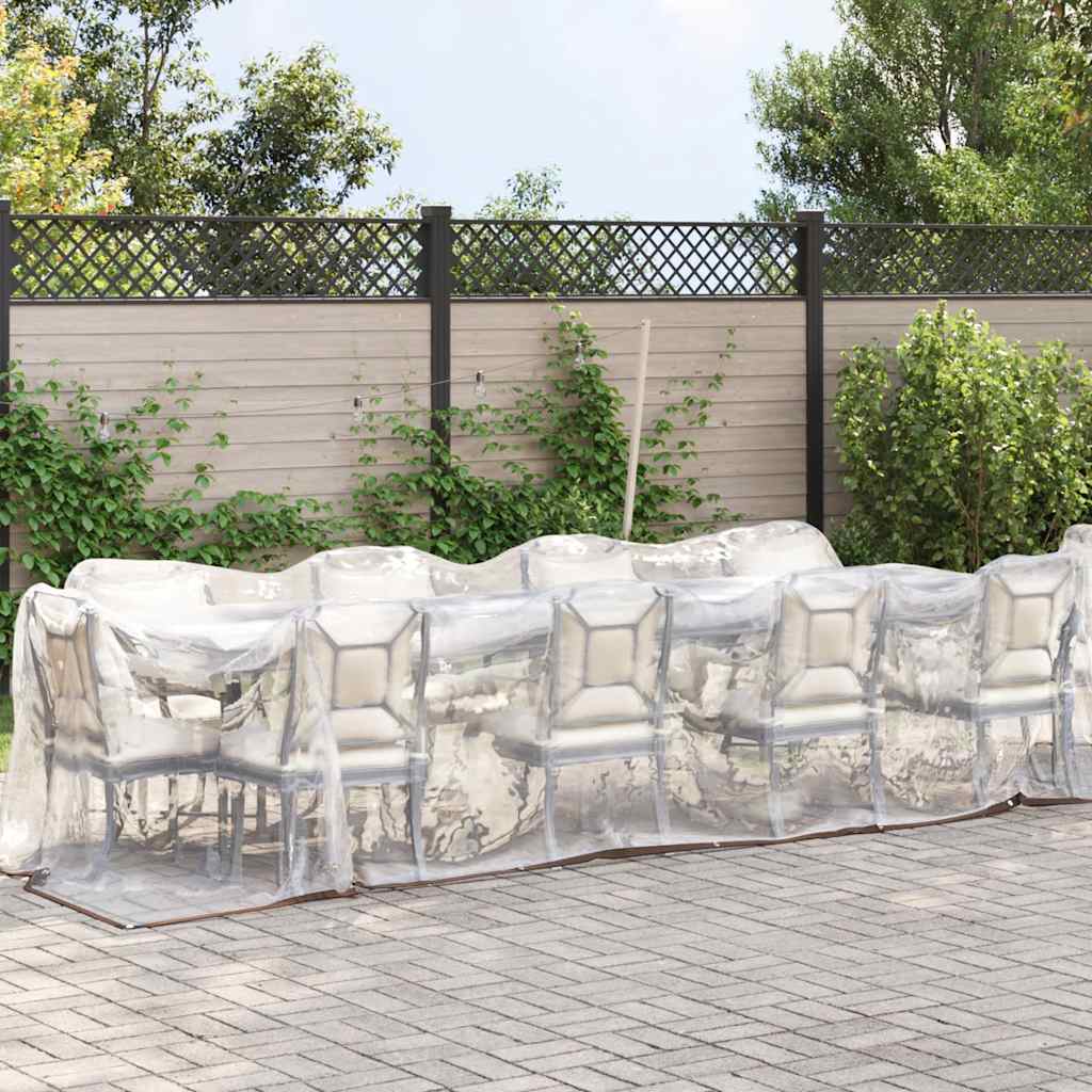 vidaXL Prelata transparenta cu ochiuri 2x12 m polietilena