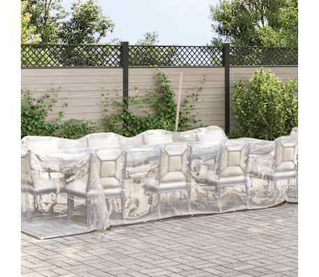 vidaXL Przezroczysta plandeka z oczkami 3x12 m Polietylen