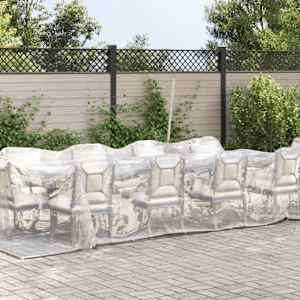 vidaXL Przezroczysta plandeka z oczkami 3x12 m Polietylen