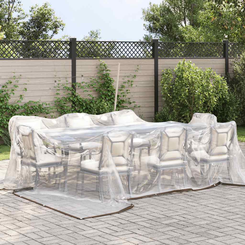 vidaXL Doorzichtig zeildoek met zeilringen 4x4 m polyethyleen afbeelding