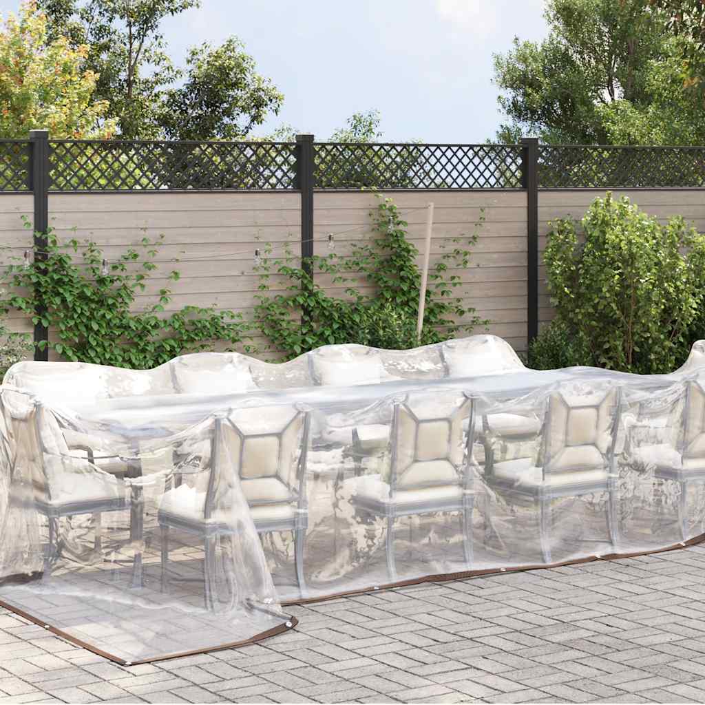 vidaXL Doorzichtig zeildoek met zeilringen 4x6 m polyethyleen afbeelding