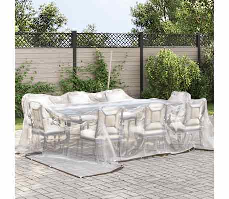 vidaXL Doorzichtig zeildoek met zeilringen 5x5 m polyethyleen