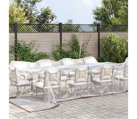 vidaXL Encerado transparente com ilhós 5x6 m Polietileno