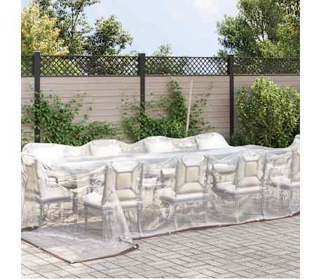 vidaXL Klar presenning med &ouml;ljetter 5x8 m polyeten