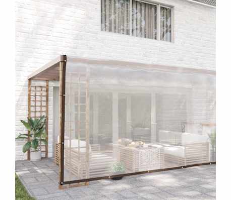 vidaXL Bâche transparente avec œillets 5x10 m polyéthylène