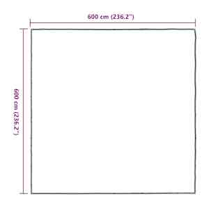 Čirá plachta s oky 6x6 m polyethylen - obrázek 10