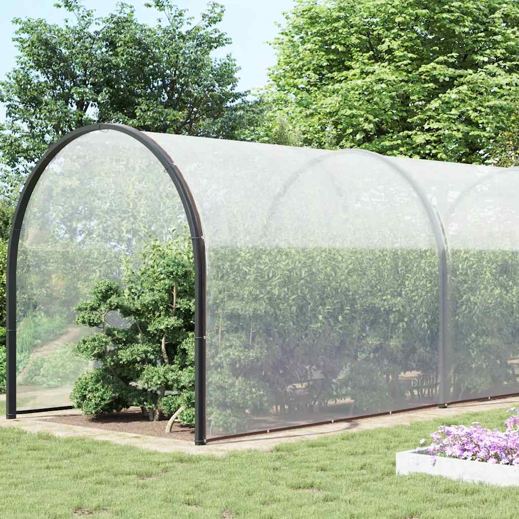vidaXL Doorzichtig zeildoek met zeilringen 8x12 m polyethyleen afbeelding
