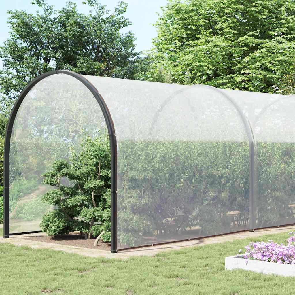 vidaXL Doorzichtig zeildoek met zeilringen 10x10 m polyethyleen afbeelding