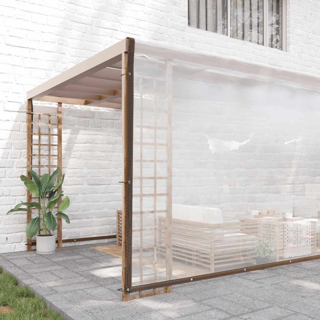 vidaXL Transparente Plane mit Ösen 10x10 m Polyethylen